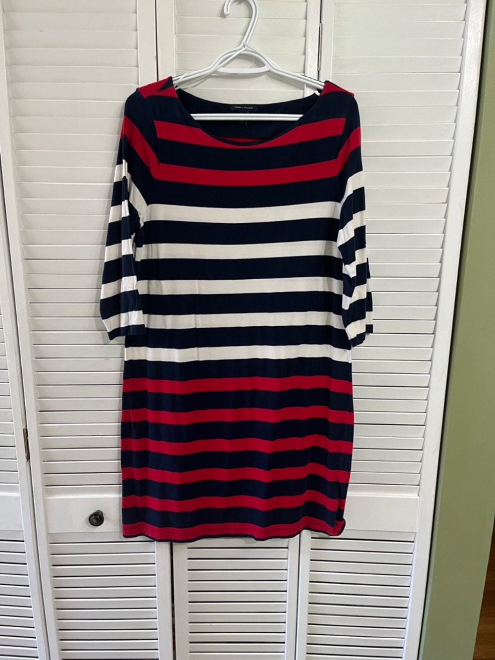 Tommy Hilfiger Navy, Red & White Striped  Dress